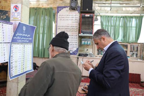 رییس سازمان انرژی اتمی ایران در انتخابات شرکت کرد